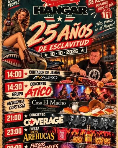 25 Aniversario del Hangar en Selaya con Ático y Coverage