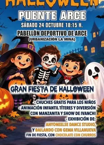 Gran Fiesta de Halloween en Pabellón de Arce, Puente Arce