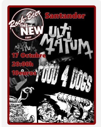 Ultimatum y Food 4 Dogs en directo en Rock Beer The New