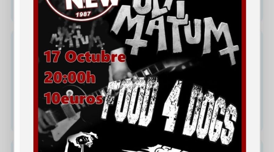 Ultimatum y Food 4 Dogs en directo en Rock Beer The New