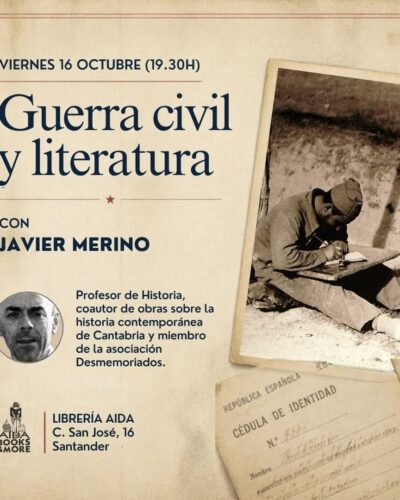 Guerra civil y literatura — Javier Merino en Librería Aida