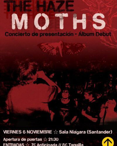 Concierto de The Haze y Moths en Sala Niágara, Santander