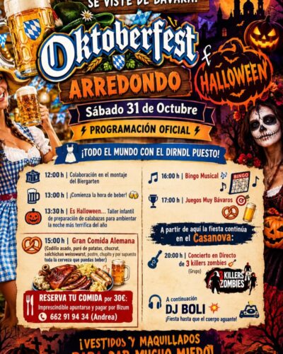 Oktoberfest y Halloween 2026 en Bar Casanova, Arredondo