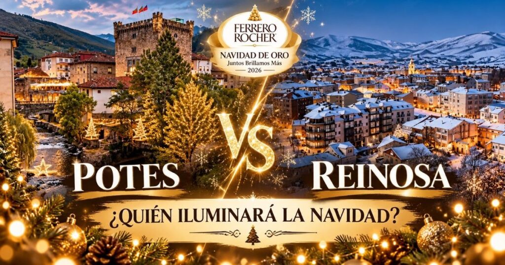 Reinosa y Potes compiten por las luces de Navidad de Ferrero Rocher 2026